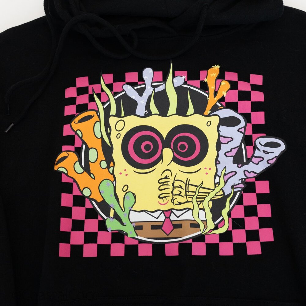 SpongeBob Squarepants Large Graphic Hoodie Sweatshirt Streetwear Trippy Skater - Picture 3 of 12